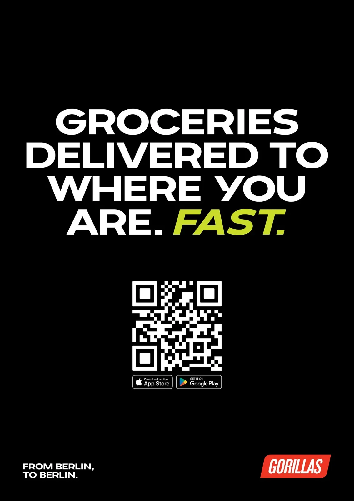 Groceries delivered to where you are. Fast.